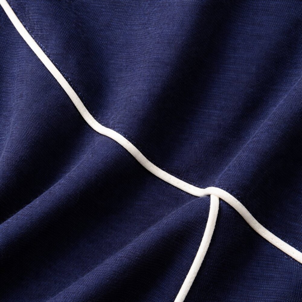 KAREN KANE Navy Midi Dress L | Sleeveless A-Line Stretch Knit - NWT - Picture 7 of 11